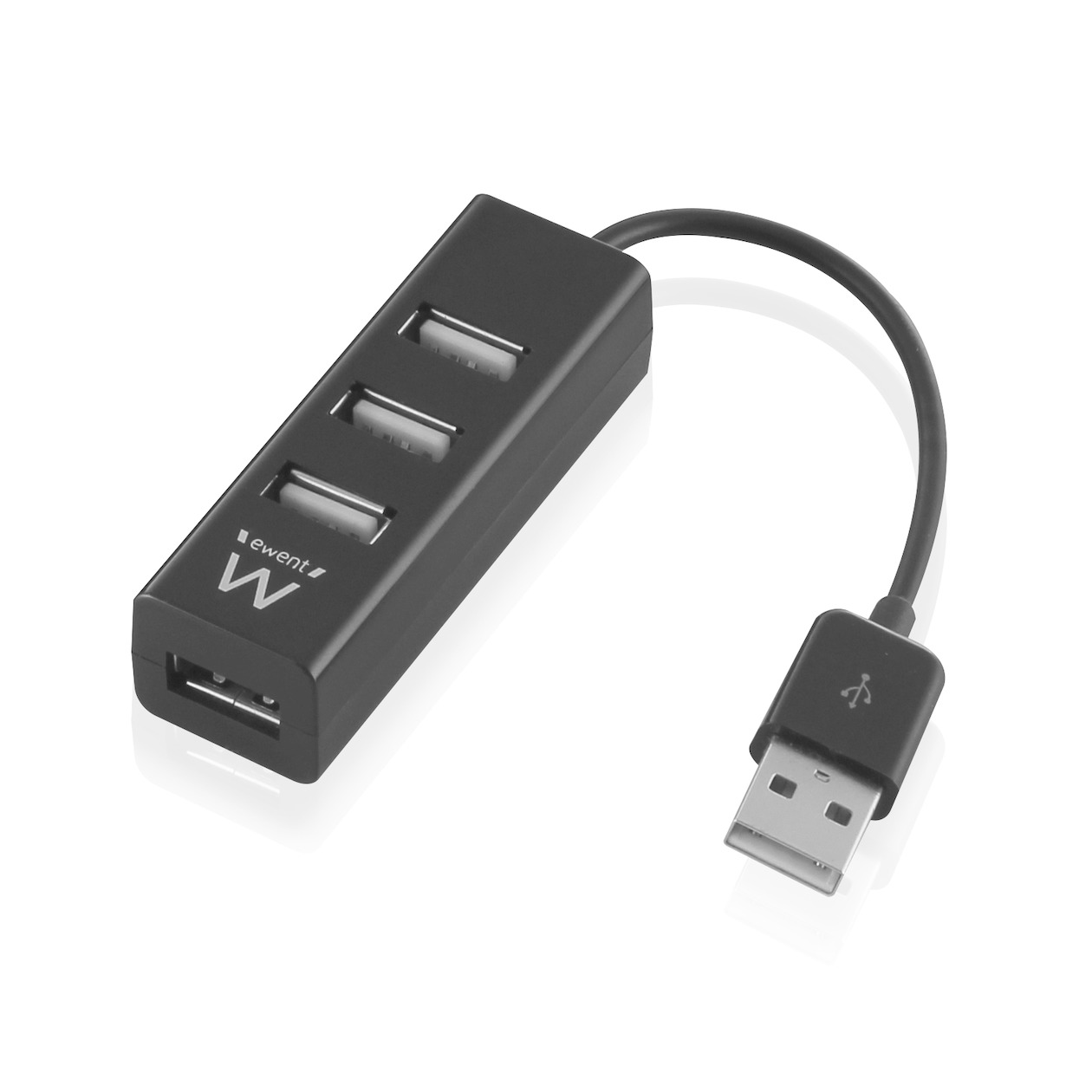 Ewent 4 poorts USB hub mini USB 2.0 Zwart