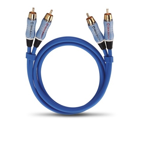 Oehlbach Audio-cinchkabel Stereo 0,50 m blauw