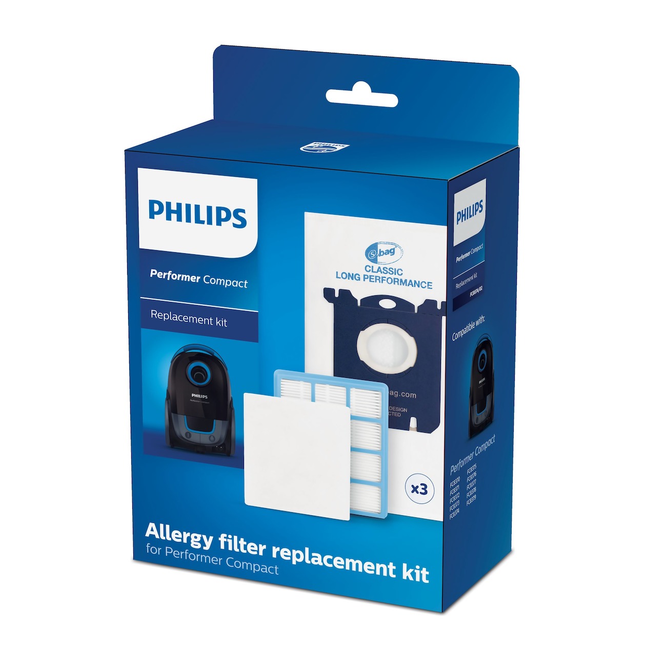 Philips FC8074/02 blauw/wit