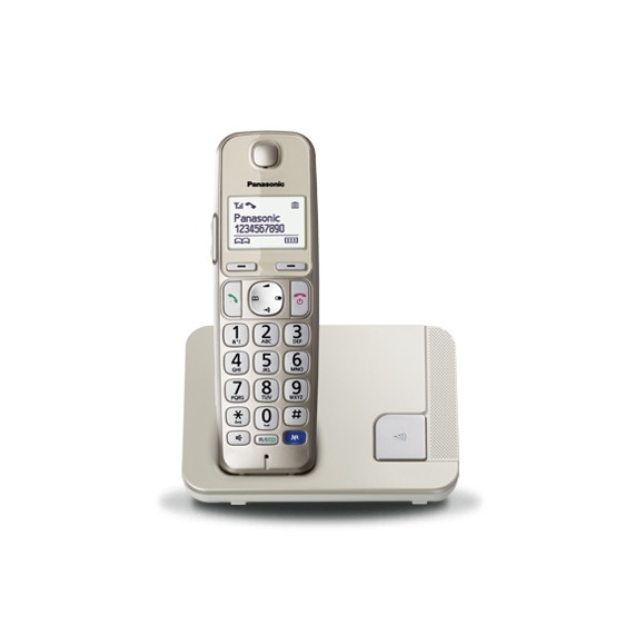 Telefoonleader - Panasonic KX-TGE210 champagne goud