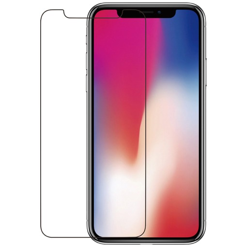 Azuri Tempered Glass Screen Protector voor Apple iPhone X zwart