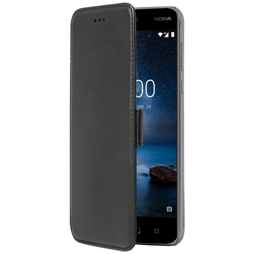 Azuri Wallet Case met transparant backcover voor Nokia 8 zwart