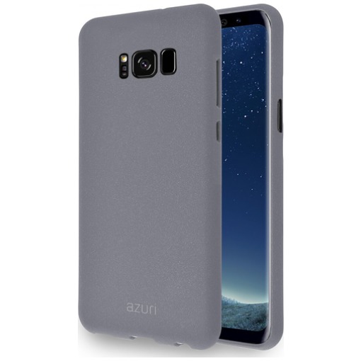 Telefoonleader - Azuri Flexibele cover met zand textuur voor Samsung Galaxy S8 grijs