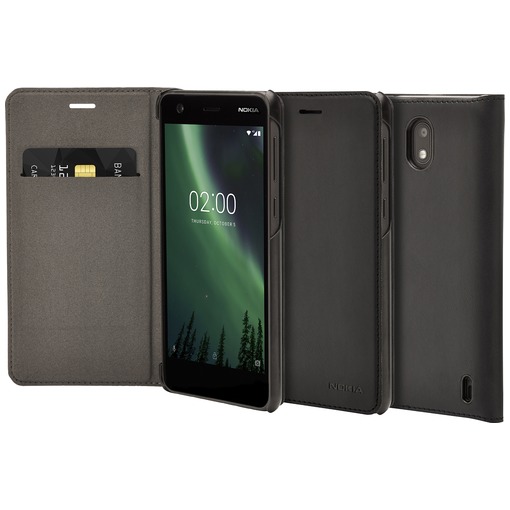 Telefoonleader - Nokia Slim Flip Case voor Nokia 2 zwart