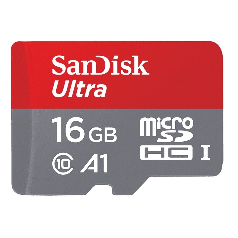 Telefoonleader - SanDisk MicroSDHC Ultra Android 16GB 98MB/s Class 10 rood