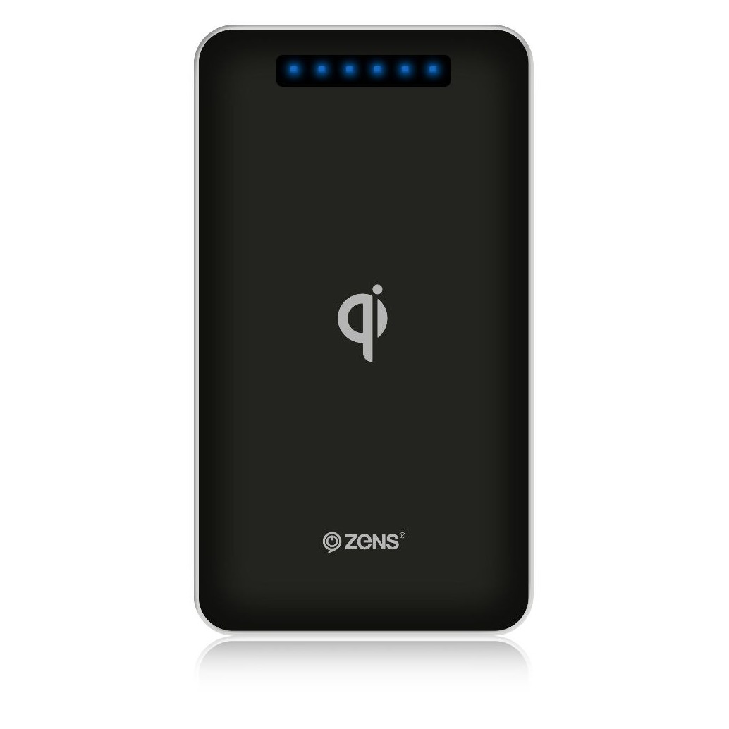 Zens Qi Powerbank 5200mAh Draadloos Laden Houder zwart