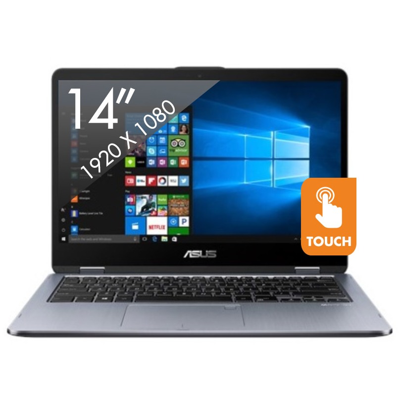 Asus TP410UA-EC405T grijs metaal