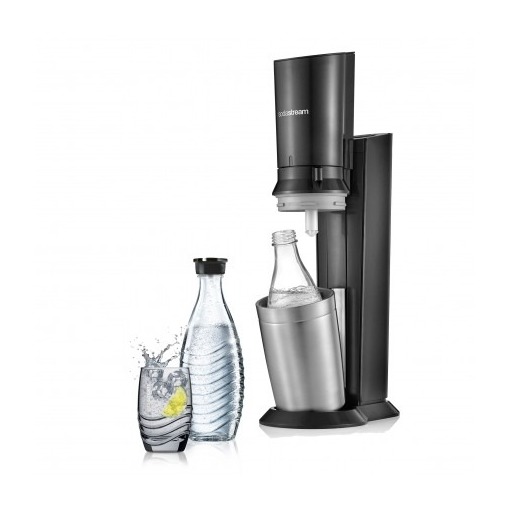 Sodastream Crystal Black toestel incl. glazen karaf en 60L CO2 cilinder