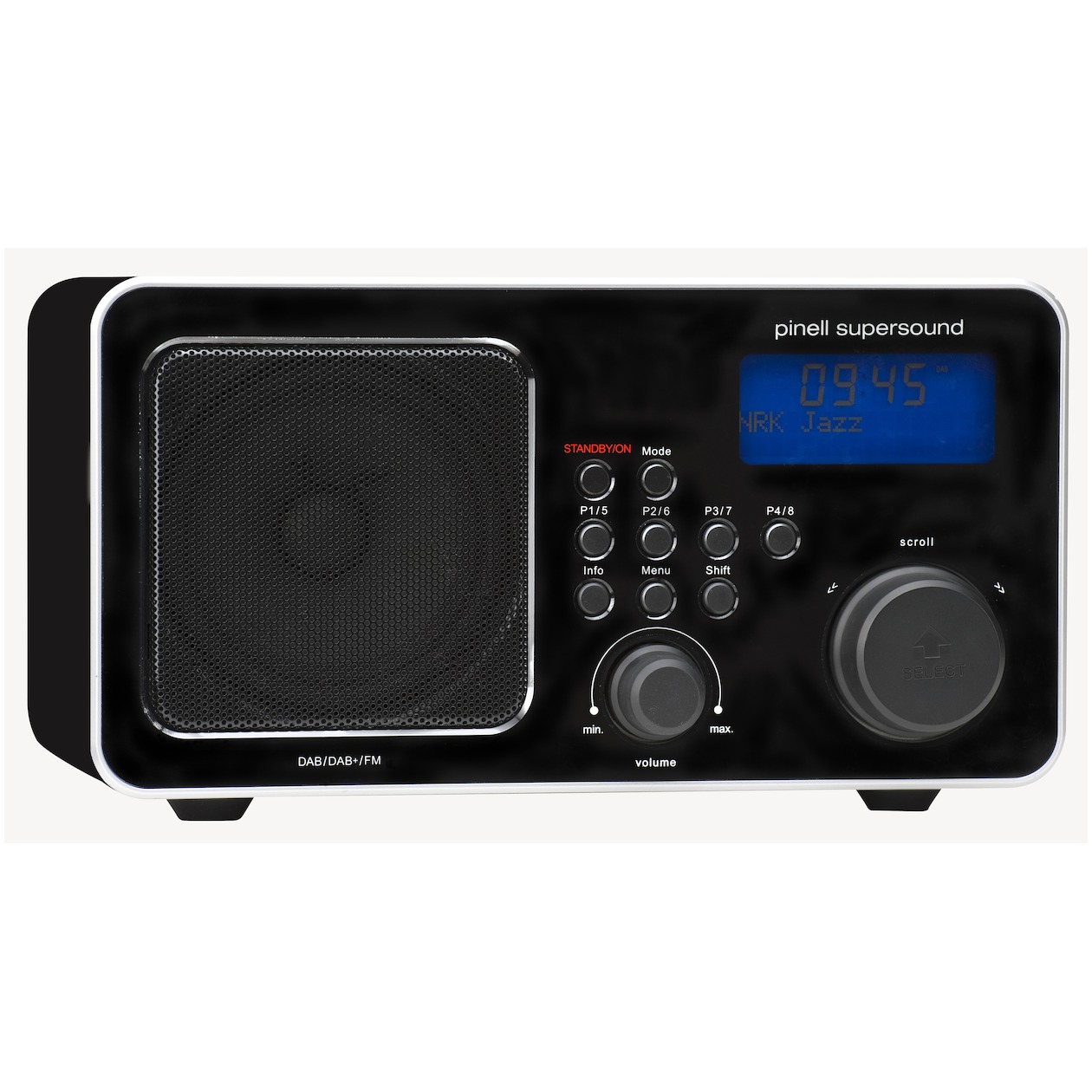 Telefoonleader - Pinell Supersound DAB+ zwart