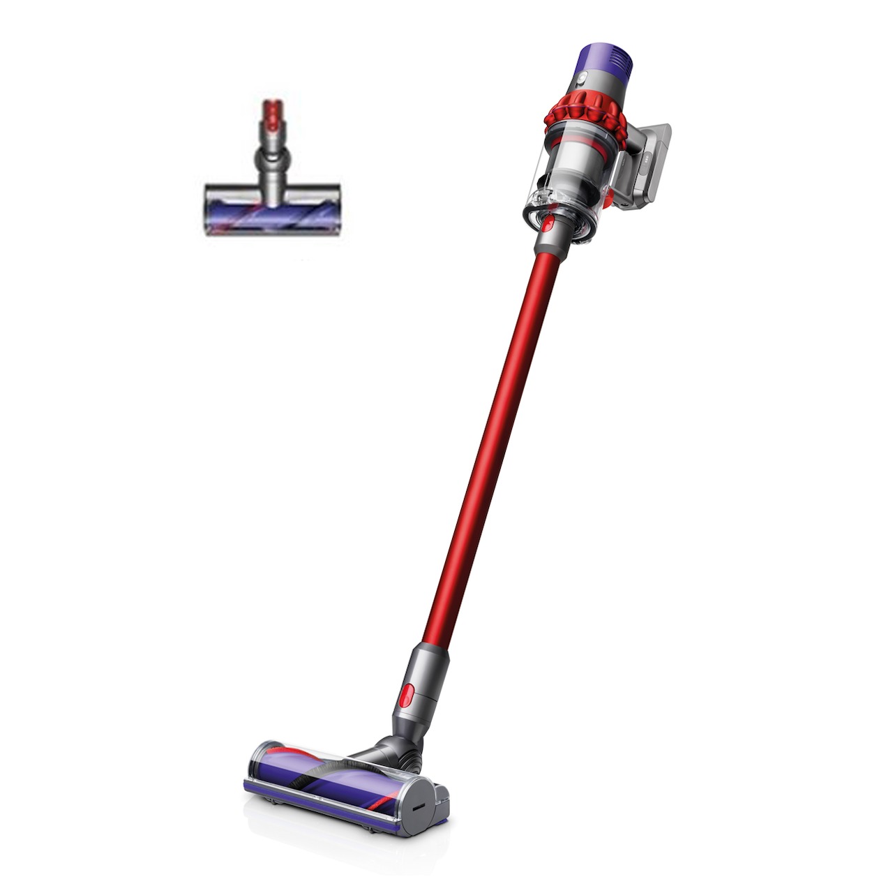 Dyson V10 Motorhead snoerloze steelstofzuiger 124 cm nikkel/rood online kopen