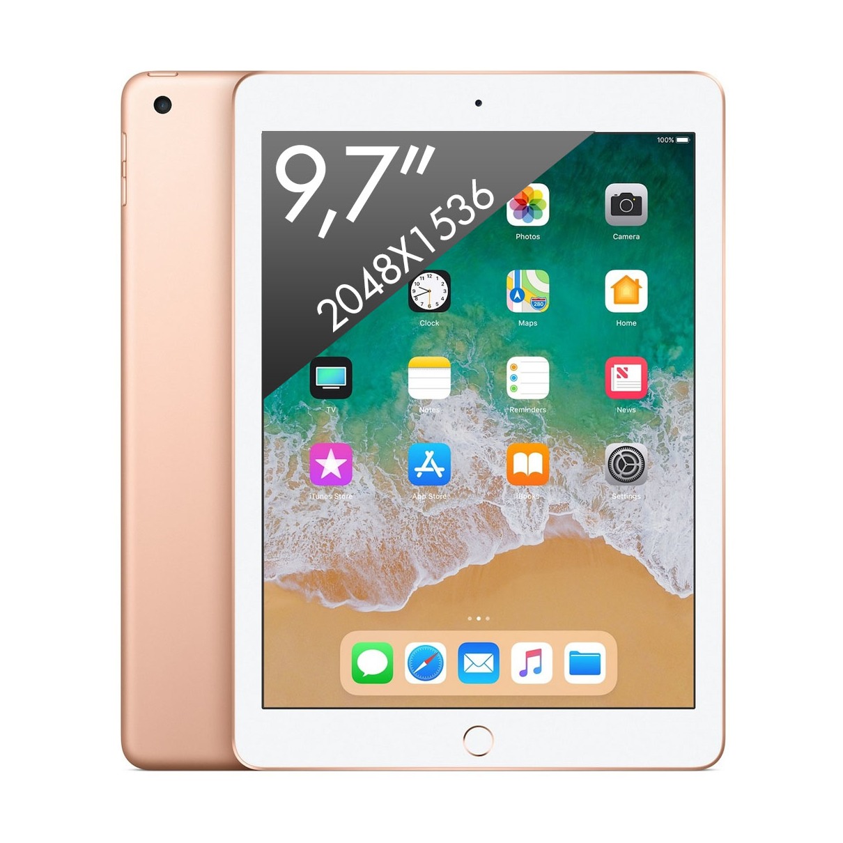 Telefoonleader - Apple iPad (2018) Wifi (128GB) goud