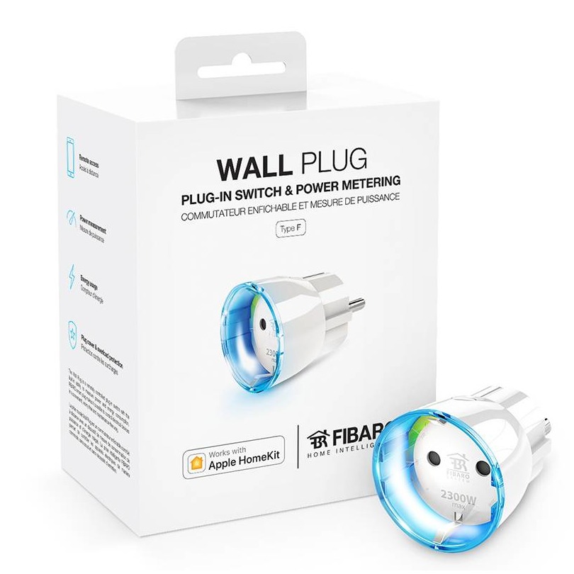 Telefoonleader - Fibaro Wall Plug Type F (werkt met Apple HomeKit)