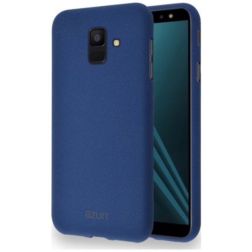 Azuri Flexible cover met zandtextuur for Samsung A6 (2018) blauw