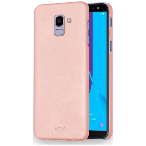 Azuri Metallic cover voor Galaxy J6 (2018) roze