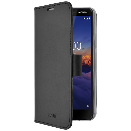 Telefoonleader - Azuri Wallet Case met magnetische sluiting en 3 cardslots - voor Nokia 3 (2018) zwart
