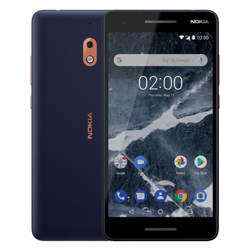 Telefoonleader - Nokia 2.1 blauw/koper