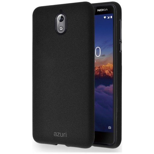 Telefoonleader - Azuri Flexible cover with sand texture - Nokia 3 (2018) zwart