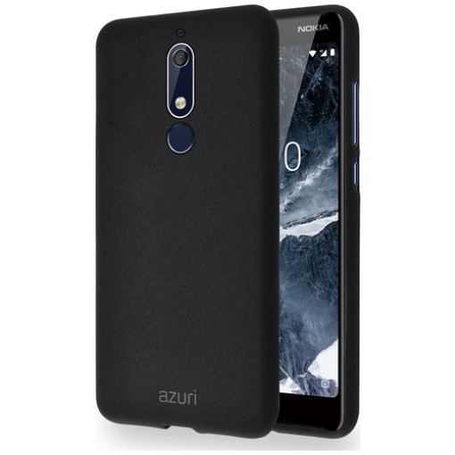 Telefoonleader - Azuri Flexible cover with sand texture - Nokia 5.1 zwart