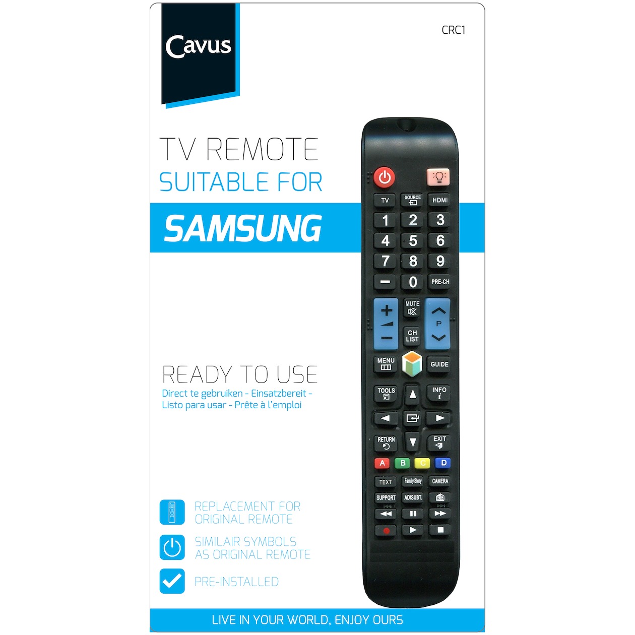 Cavus TV afstandsbediening voor Samsung zwart