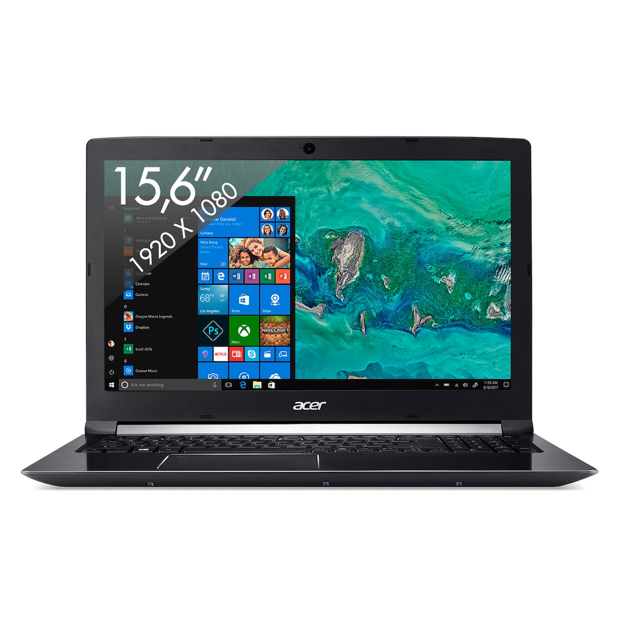 Telefoonleader - Acer Aspire 7 A715-72G-599U zwart