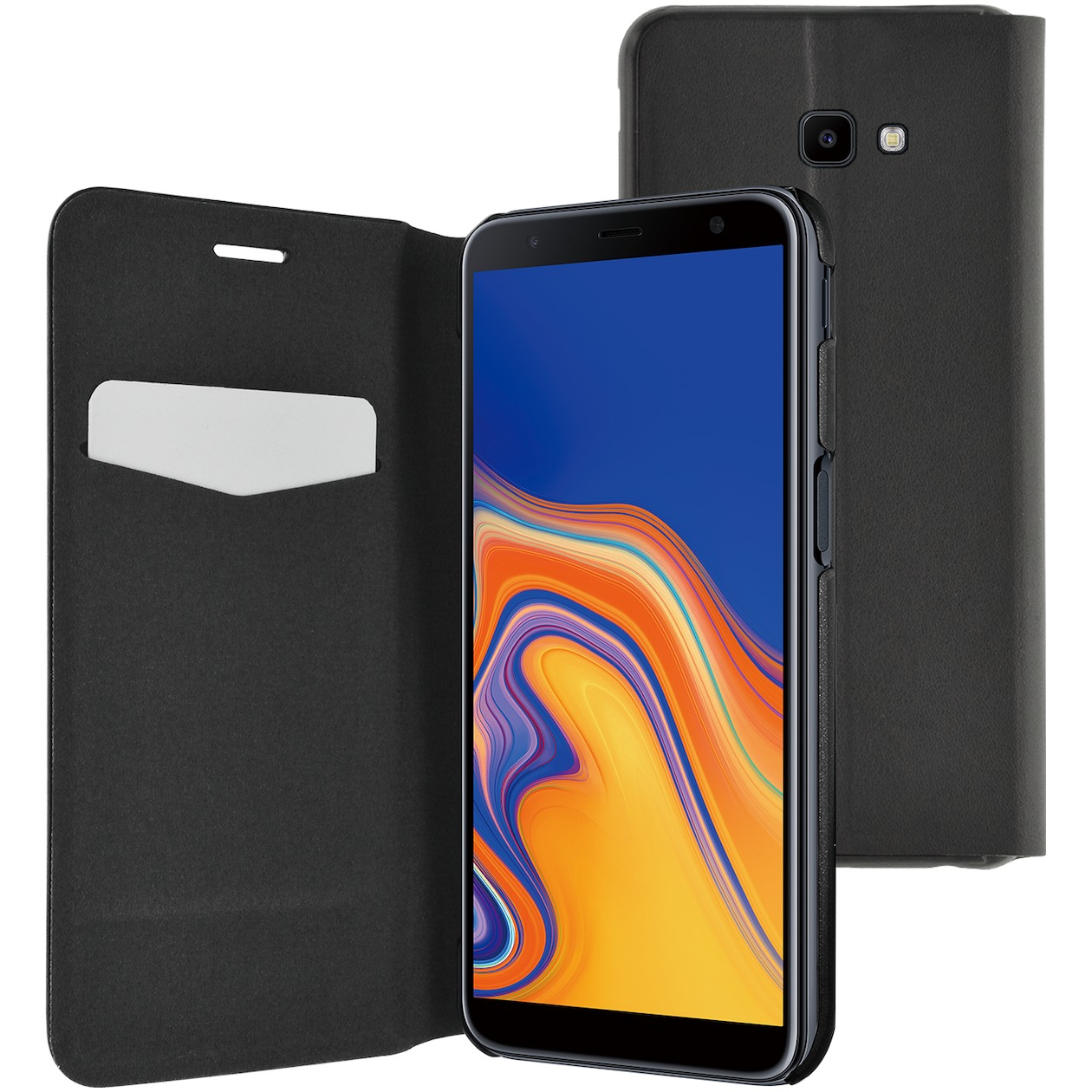 Telefoonleader - Azuri Booklet ultra thin met stand functie - voor Samsung J4 Plus zwart