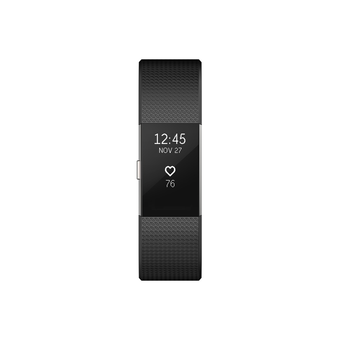 Fitbit Charge 2 large zwart/zilver