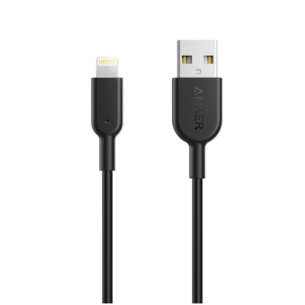 Telefoonleader - Anker PowerLine II met lightning Connector (0.9m) zwart