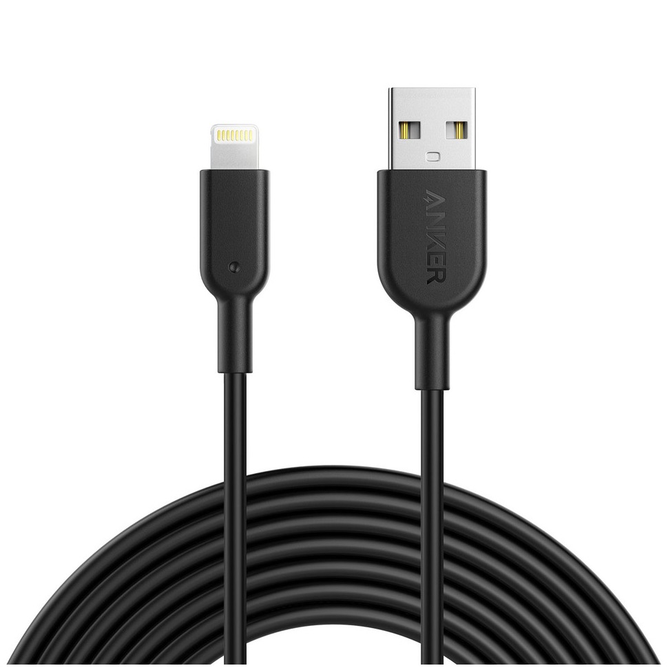 Anker PowerLine II met lightning Connector (3m) zwart