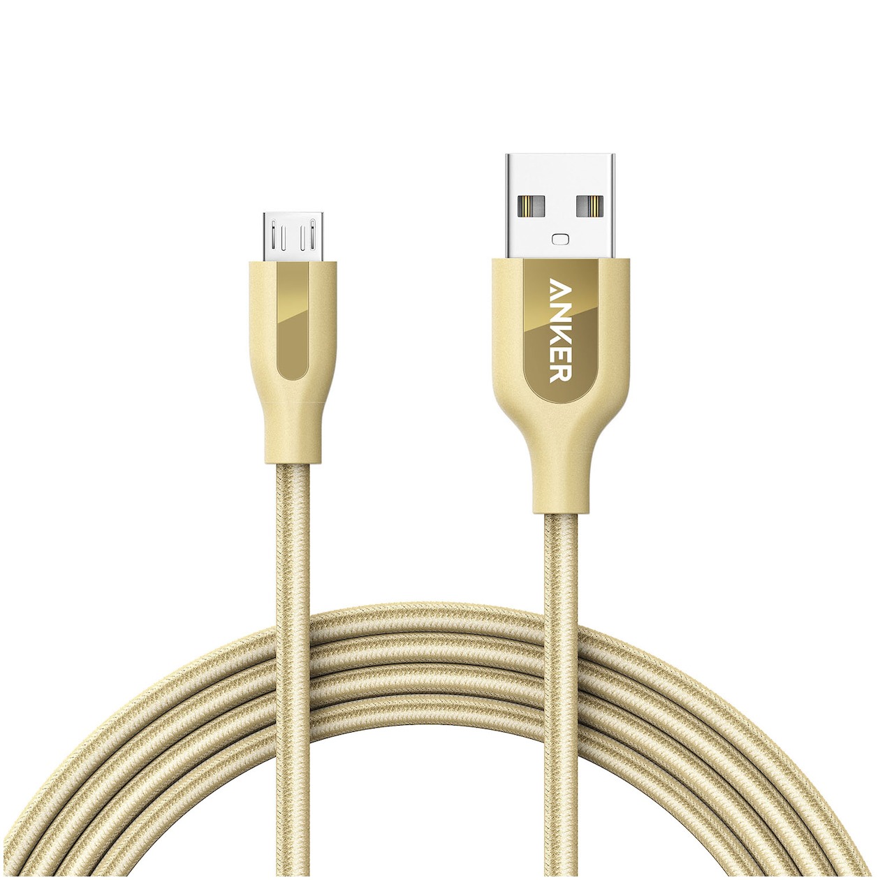 Telefoonleader - Anker PowerLine+ Micro USB-kabel (1.8m) goud