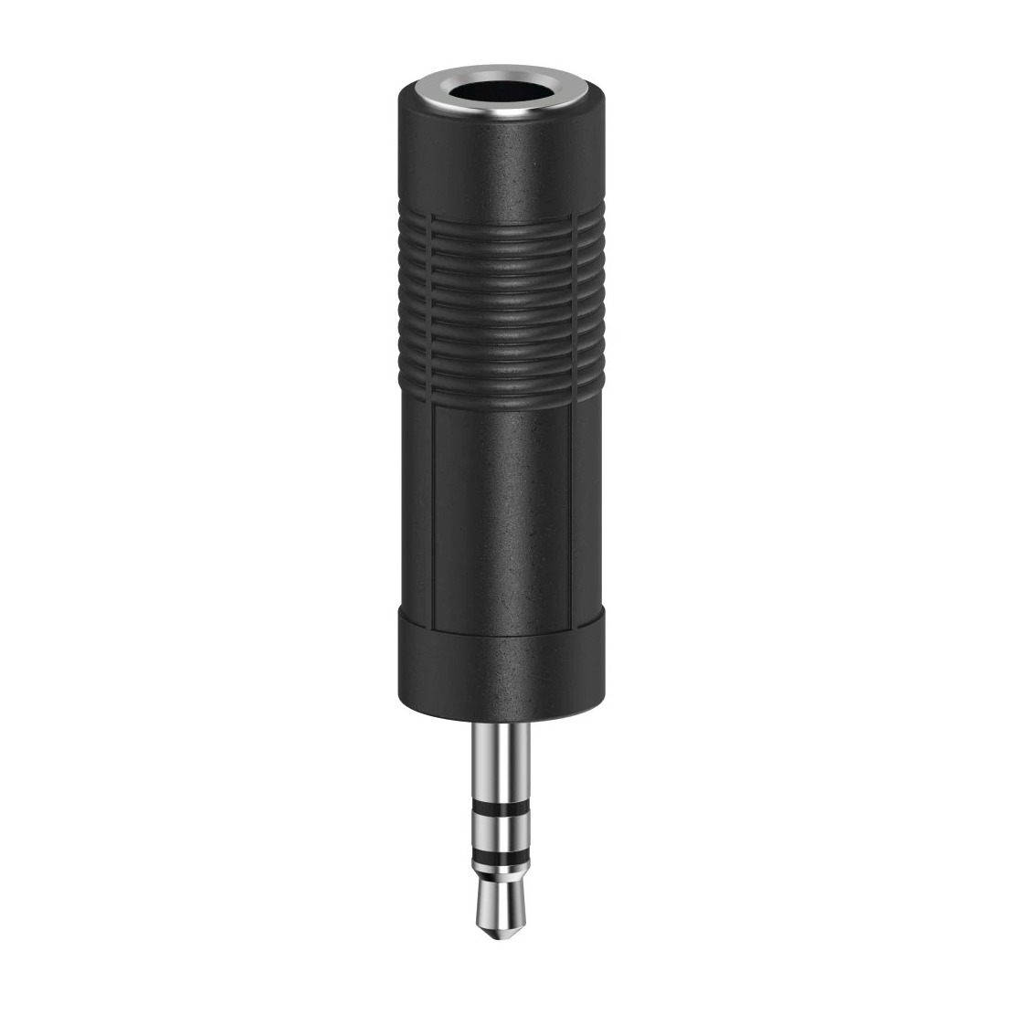 Hama 00205196 Jackplug Audio Adapter [1x Jackplug female 6.3 mm 1x Jackplug male 3.5 mm] Zwart