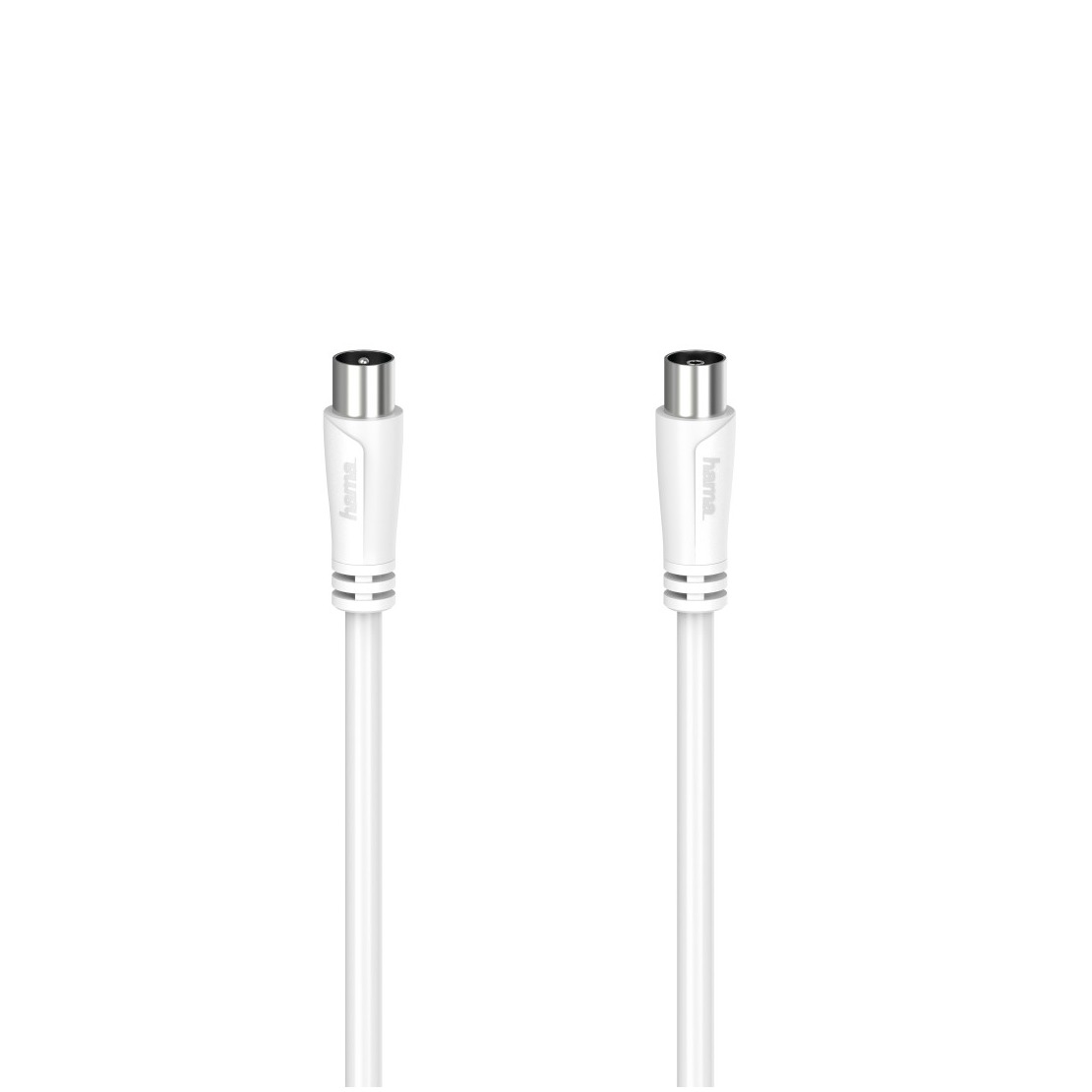 Hama Antennekabel, coax-stekker - coax-koppeling, 3,0 m, 90 dB TV accessoire Wit