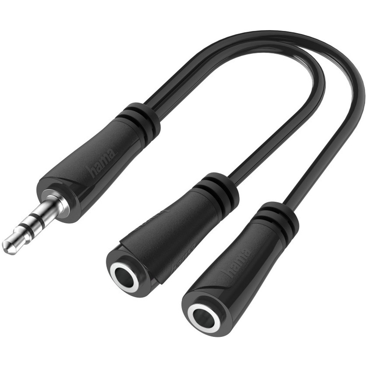 Hama Audio adapter jack 3.5mm - 2x 3.5mm jack Headphone, Splitter, Stereo Mini jack kabel Zwart