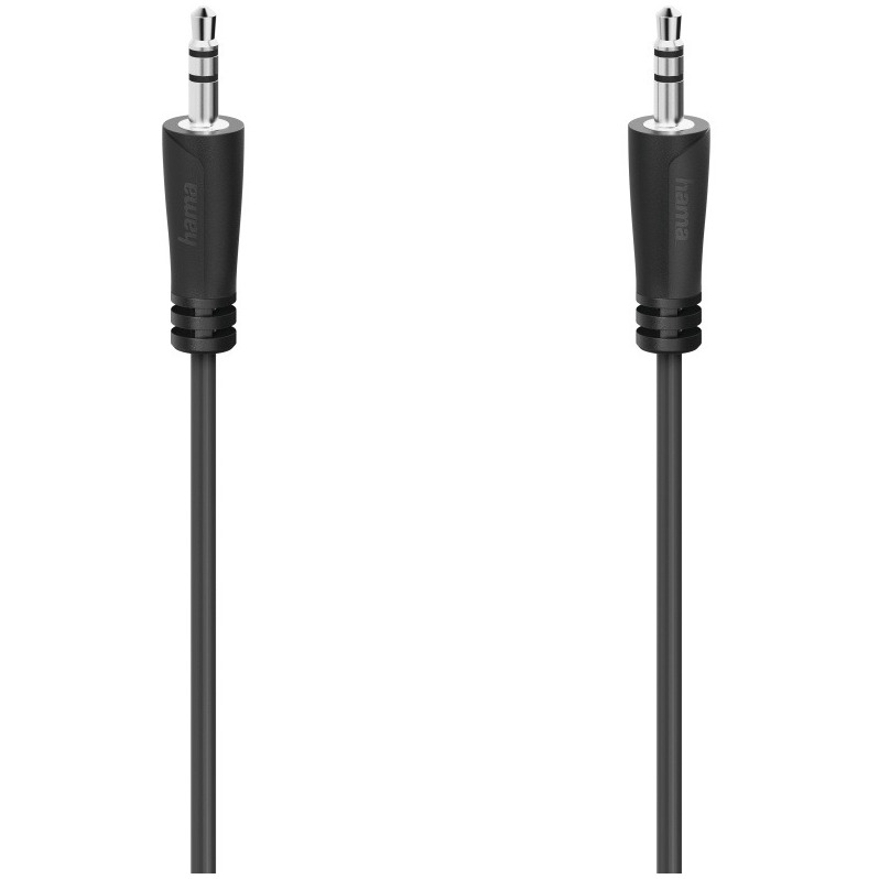 Hama 00205116 Jackplug Audio Aansluitkabel [1x Jackplug male 3.5 mm 1x Jackplug male 3.5 mm] 5 m Zwa