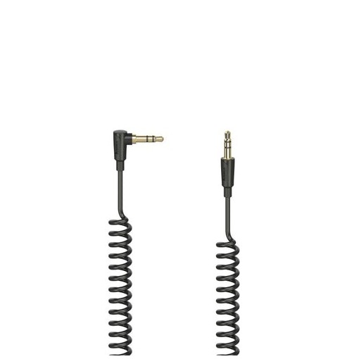 Hama Audiokabel Flexi-Slim spiraal, 3,5-mm-jack-st. 90 stekker, stereo, 1,5 m Luidspreker kabel