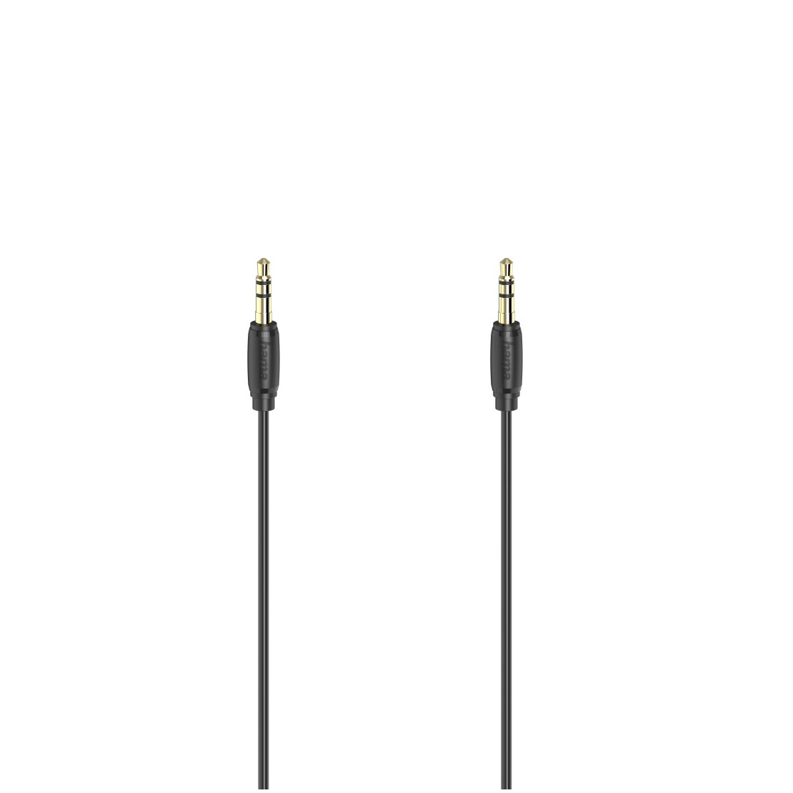 Hama Audiokabel, 3,5mm jack 3,5mm jack, stereo, verguld, ultradun, 5,0 m Mini jack kabel Zwart