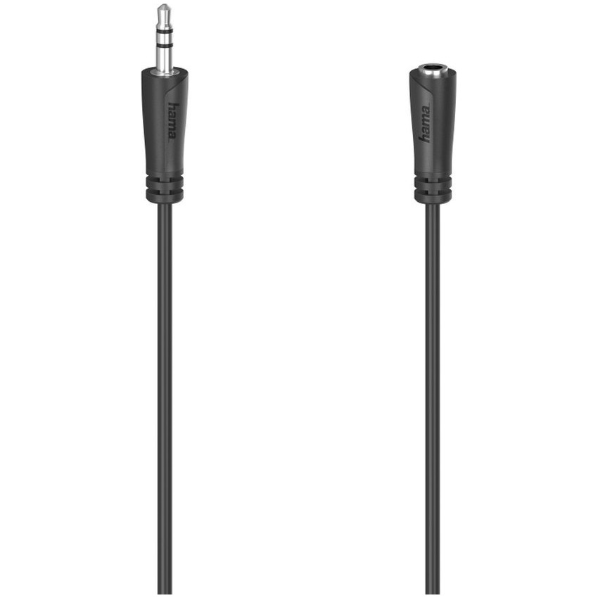 Hama Audio-verlengkabel 3,5-mm-jack koppeling, stereo, 1,5 m Mini jack kabel