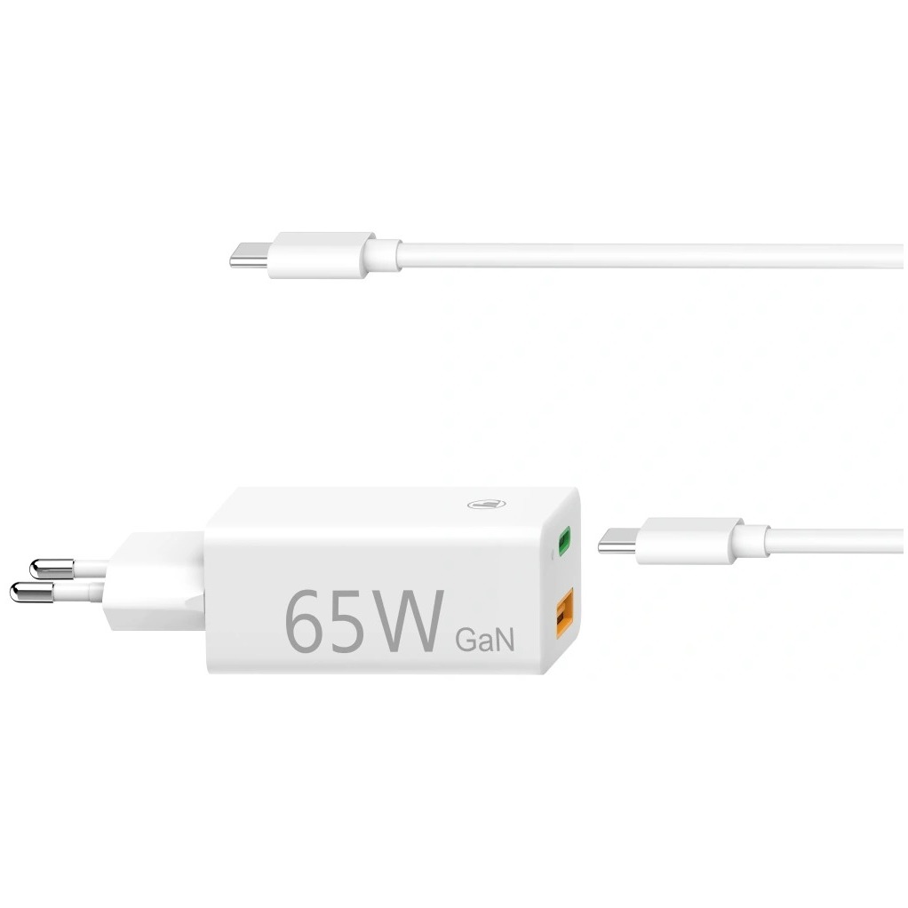 Hama Universele USB-C-notebook-netadapter, GaN, Power Delivery (PD), 5-20V/65W Oplader Wit