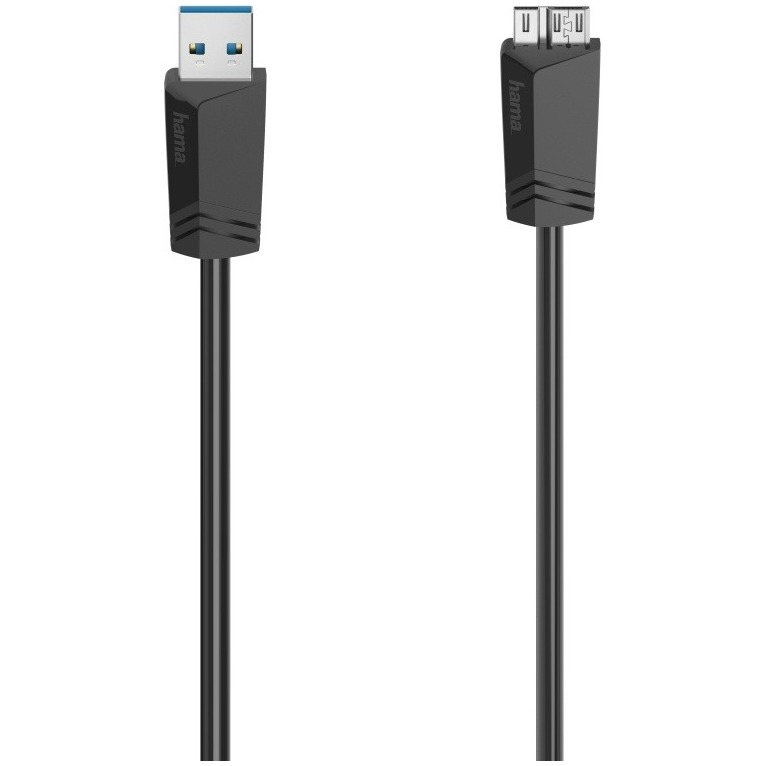 Hama USB 3.2 Gen1 (USB 3.0-USB 3.1 Gen1) USB-micro-A stekker, USB-A stekker 1.50 m Zwart