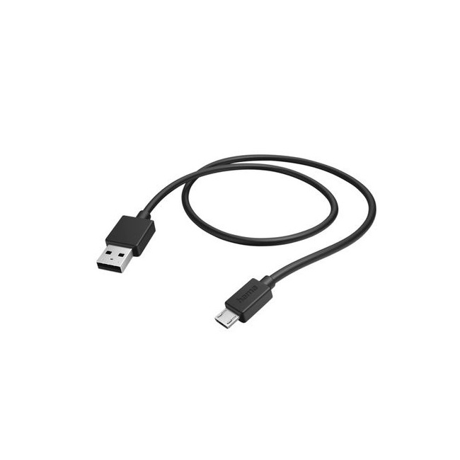 Hama USB-laadkabel USB 2.0 USB-A stekker, USB-micro-B stekker 1 m Zwart 00201584