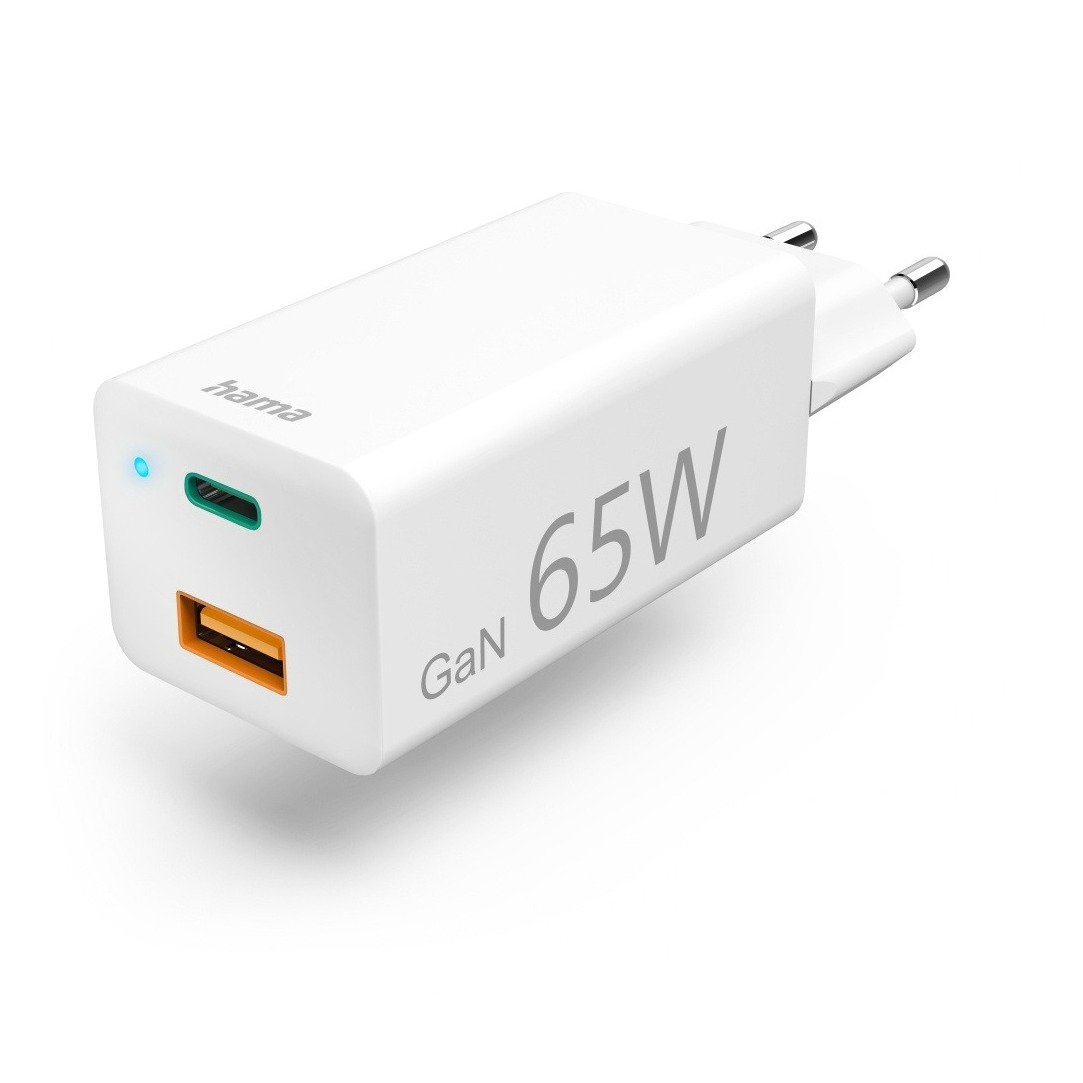 Hama GaN 65W 00201643 USB-oplader 3000 mA 2 x USB-A, USB-C Binnen, Thuis