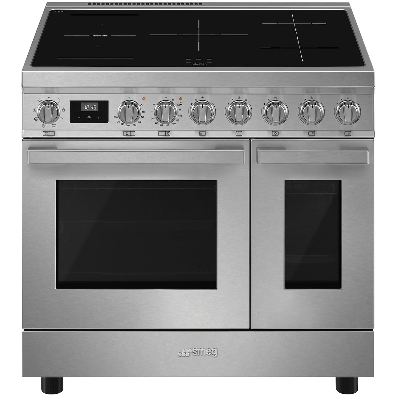 Smeg CPF92IMX Inductie fornuis Grijs