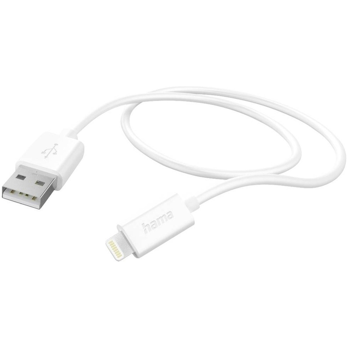 Hama USB-laadkabel USB 2.0 Apple Lightning stekker, USB-A stekker 1 m Wit 00201579