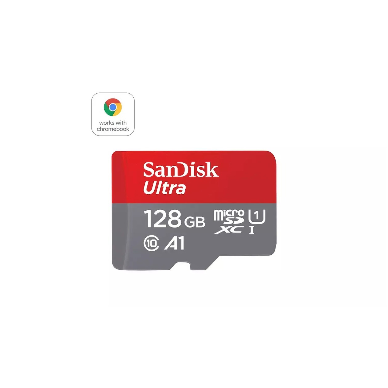SanDisk MicroSDXC Ultra 128GB Class 10 140MB/s +SD-Adapter voor Chromebooks Micro SD-kaart