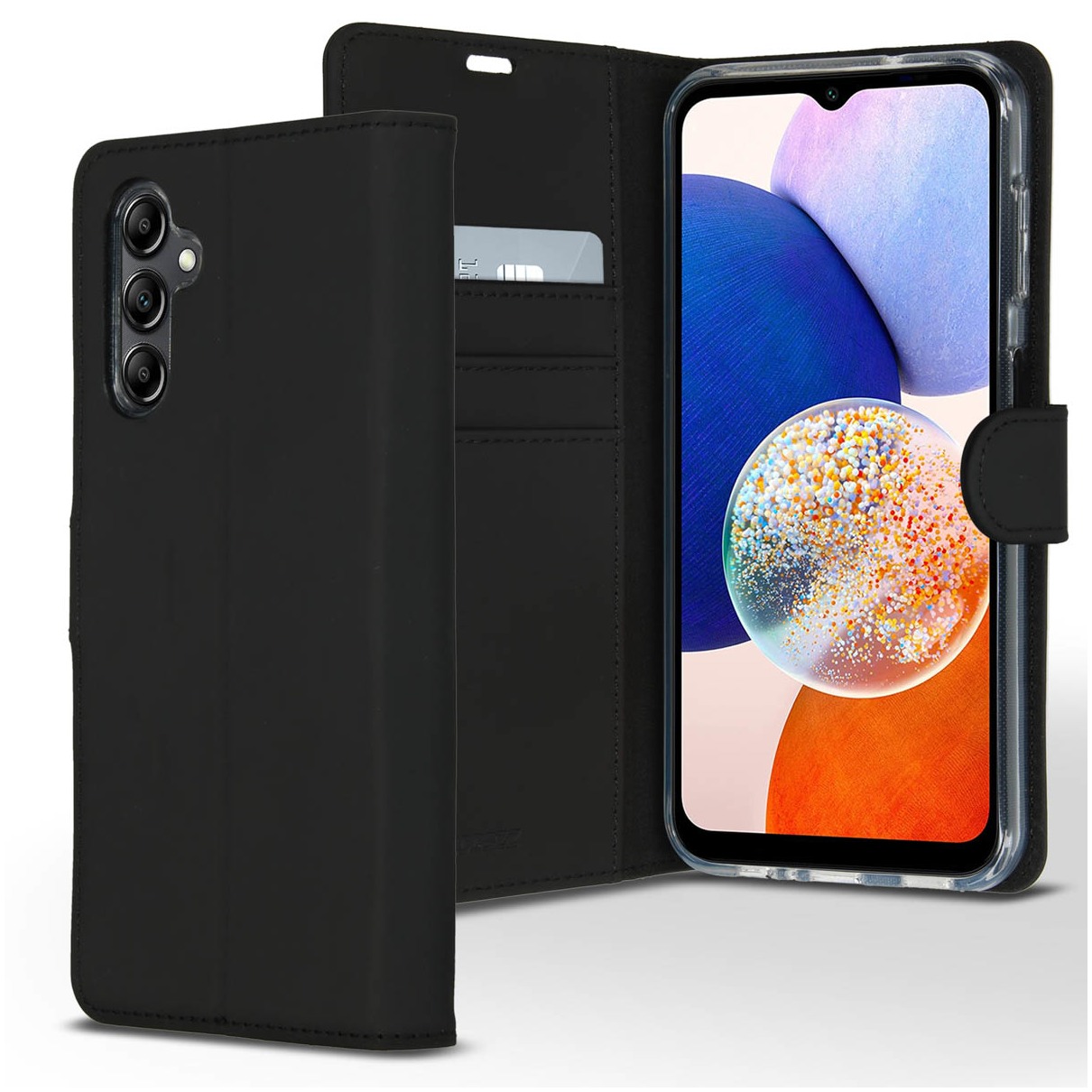 Accezz Wallet Softcase Bookcase Samsung Galaxy A14 (5G-4G) Telefoonhoesje Zwart