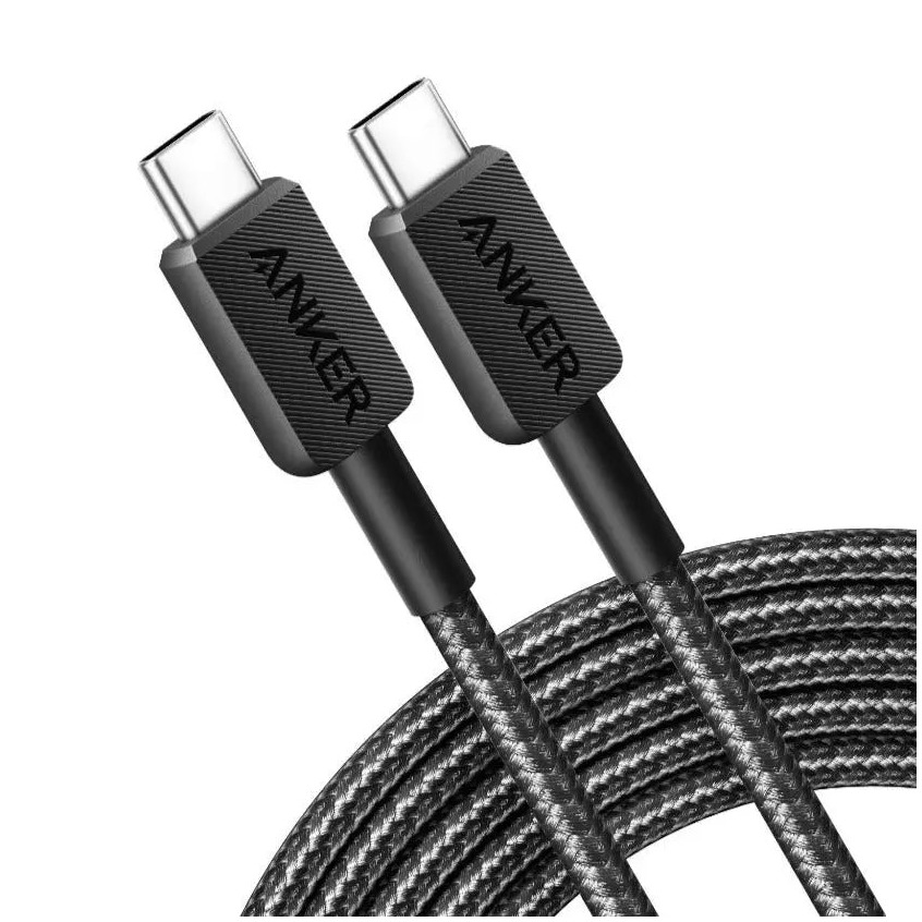 Anker Anker 322 USB-C to USB-C Cable Nylon (1.8M Braided Black) 60W Kabel Zwart