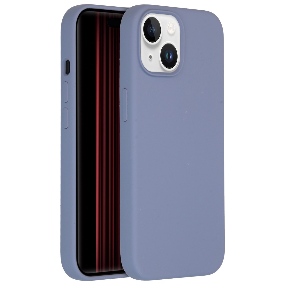 Accezz Liquid Silicone Backcover iPhone 15 Telefoonhoesje Grijs