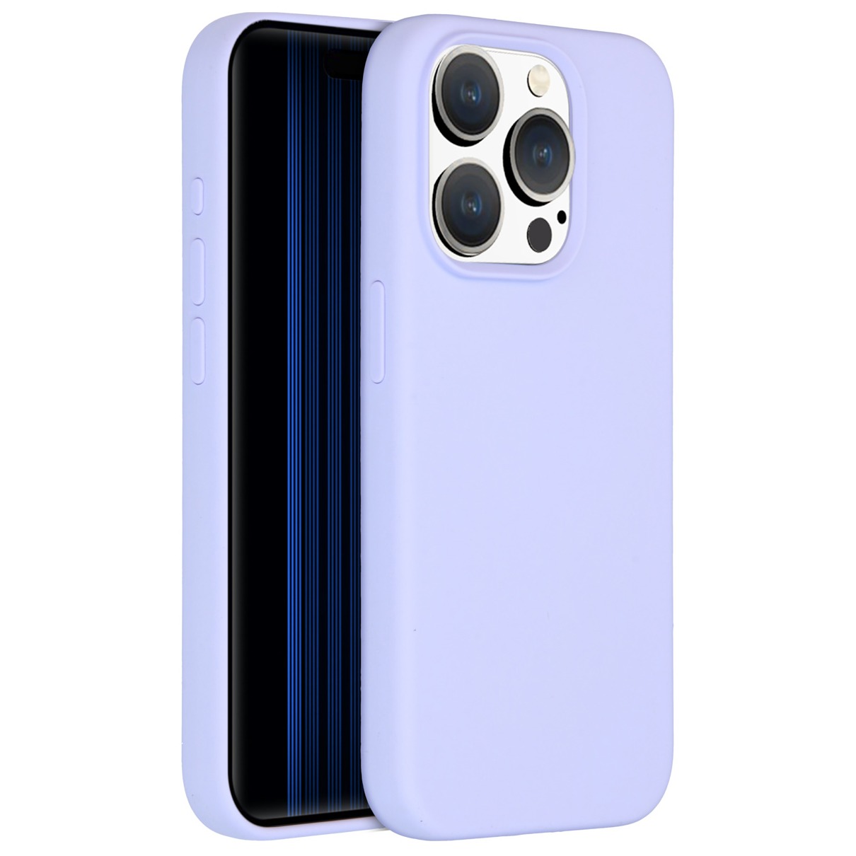 Accezz Liquid Silicone Backcover iPhone 15 Pro Telefoonhoesje Paars