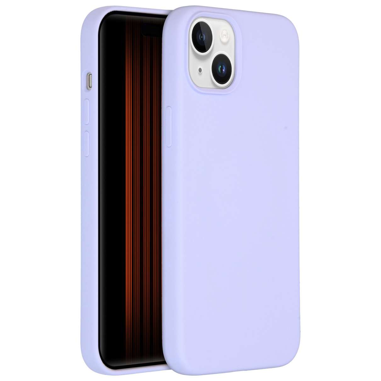 Accezz Liquid Silicone Backcover iPhone 15 Plus Telefoonhoesje Paars