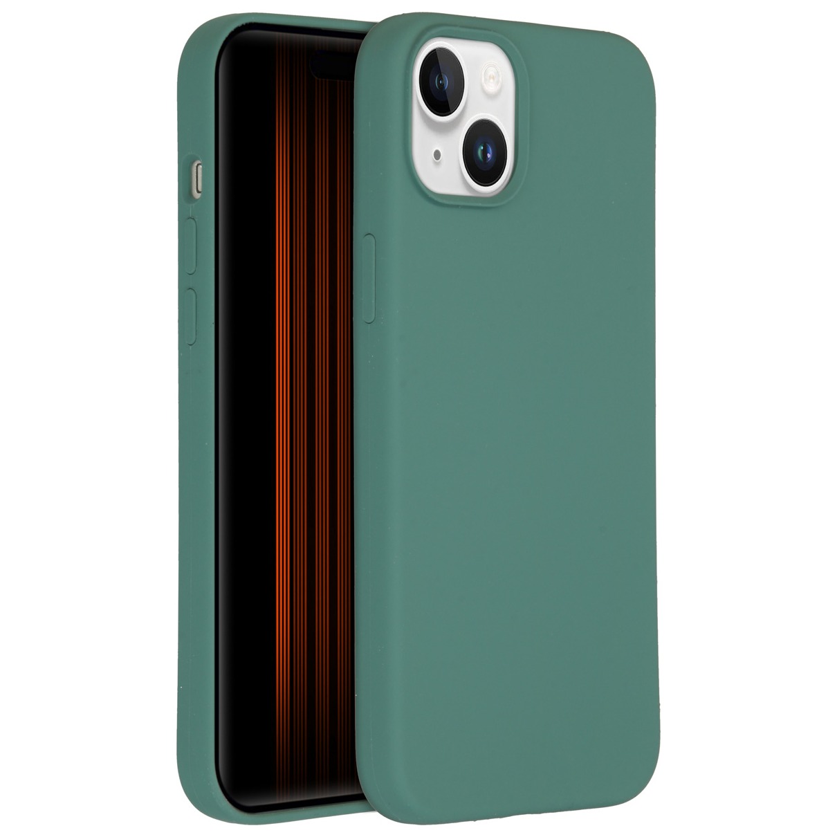 Accezz Liquid Silicone Backcover iPhone 15 Plus Telefoonhoesje Groen
