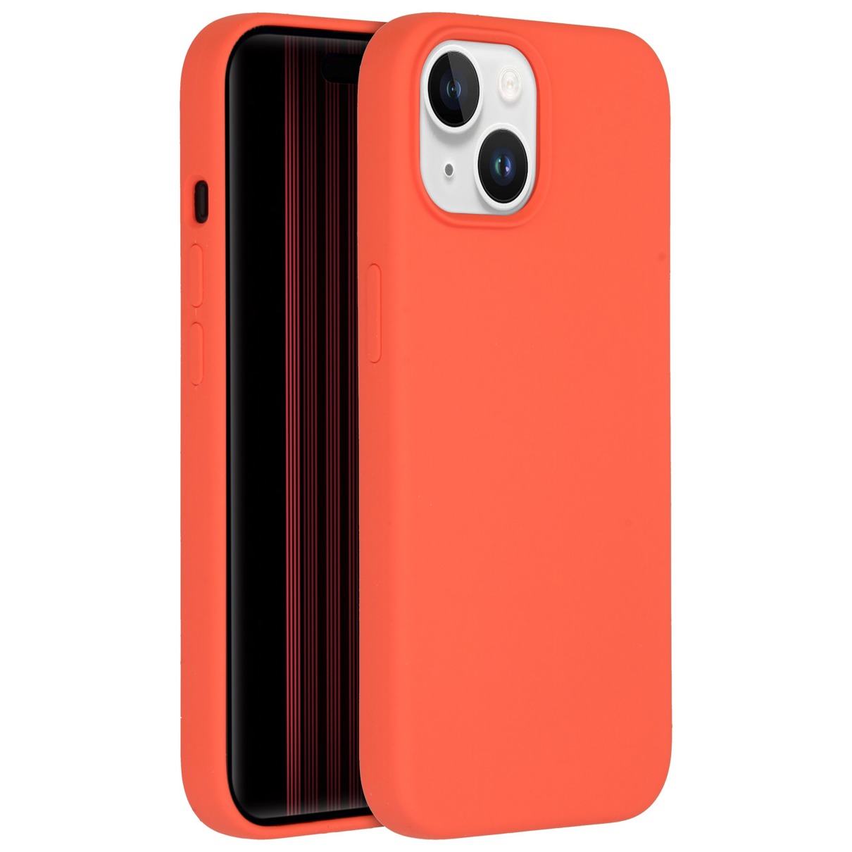 Accezz Liquid Silicone Backcover iPhone 15 Telefoonhoesje Oranje